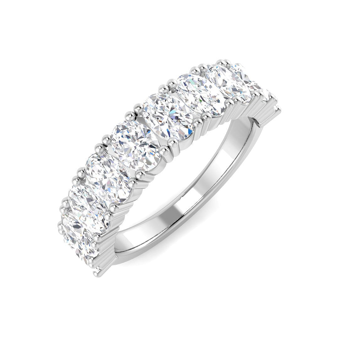 9ct White Gold Oval Lab Grown Diamond Ring 1