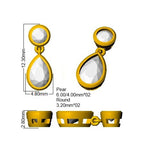 9ct White Gold Pear Lab Grown Diamond Earrings 2