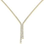 9ct Yellow Gold Round Lab Grown Diamond Necklace 1