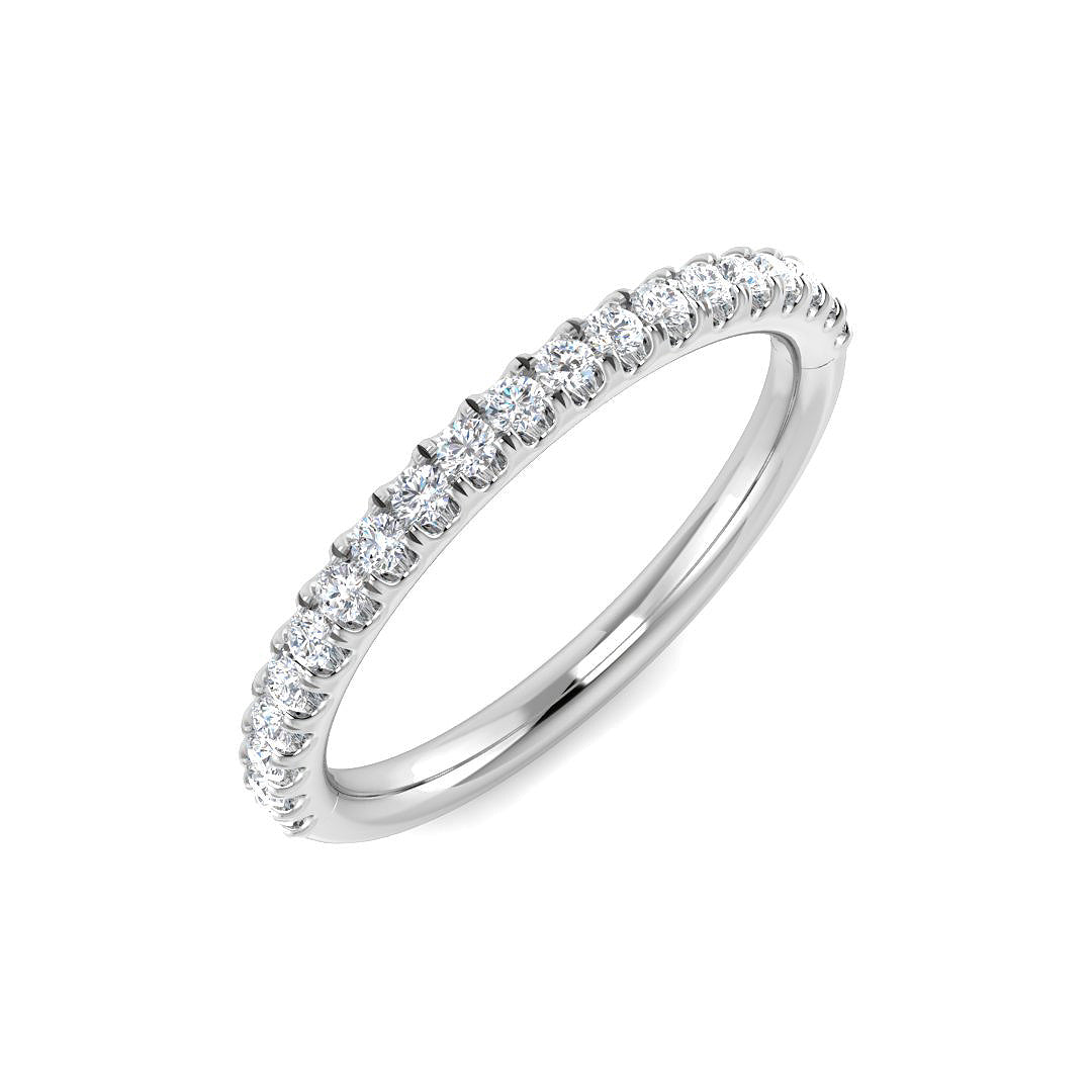 9ct White Gold Round Lab Grown Diamond Ring 1