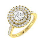9ct Yellow Gold Round Lab Grown Diamond Ring 1