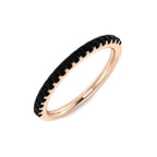 18ct Rose Gold Round Black Diamond Ring 1