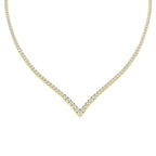 9ct Yellow Gold Round Lab Grown Diamond Necklace 1
