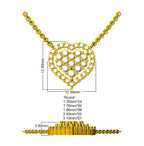 9ct White Gold Round Lab Grown Diamond Necklace 2