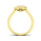 9ct Yellow Gold Emerald Cut Lab Grown Diamond Ring 2