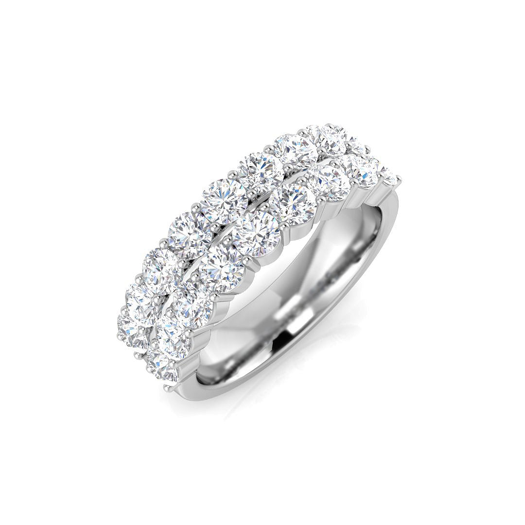 9ct White Gold Round Lab Grown Diamond Ring 1