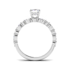 9ct White Gold Marquise and Radiant Lab Grown Diamond Ring 2