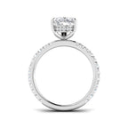 Platinum Pear Lab Grown Diamond Ring 2