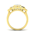 9ct Yellow Gold Emerald Cut Lab Grown Diamond Ring 2