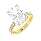 9ct Yellow Gold Radiant Lab Grown Diamond Ring 1