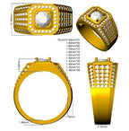 9ct Yellow Gold Round Lab Grown Diamond Ring 3