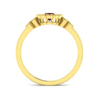 9ct Yellow Gold Oval Ruby and Diamond Ring 2
