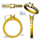 18ct Yellow Gold Round Diamond Ring 3