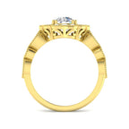9ct Yellow Gold Round Cvd Old Cut Ring 2