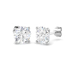 9ct White Gold Round Lab Grown Diamond Earrings 1