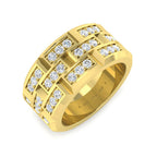 9ct Yellow Gold Round Lab Grown Diamond Ring 1