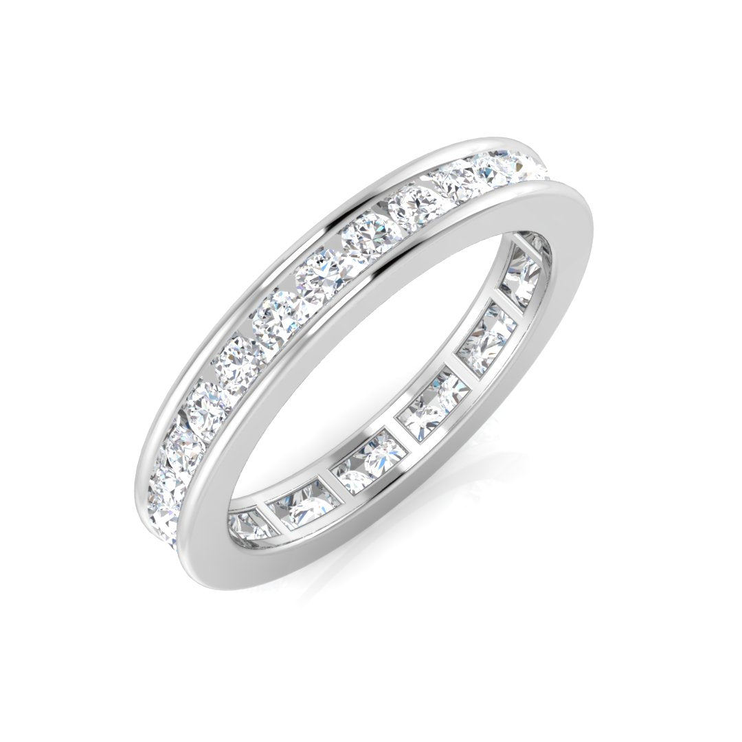 9ct White Gold Round Lab Grown Diamond Ring 1