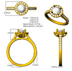 18ct Yellow Gold Round Lab Grown Diamond Ring 3
