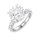 9ct White Gold Round Lab Grown Diamond Ring 1