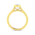 9ct Yellow Gold Emerald Cut Lab Grown Diamond Ring 2