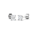 9ct White Gold Round Lab Grown Diamond Earrings 1