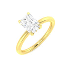 18ct Yellow Gold Radiant Lab Grown Diamond Ring 1