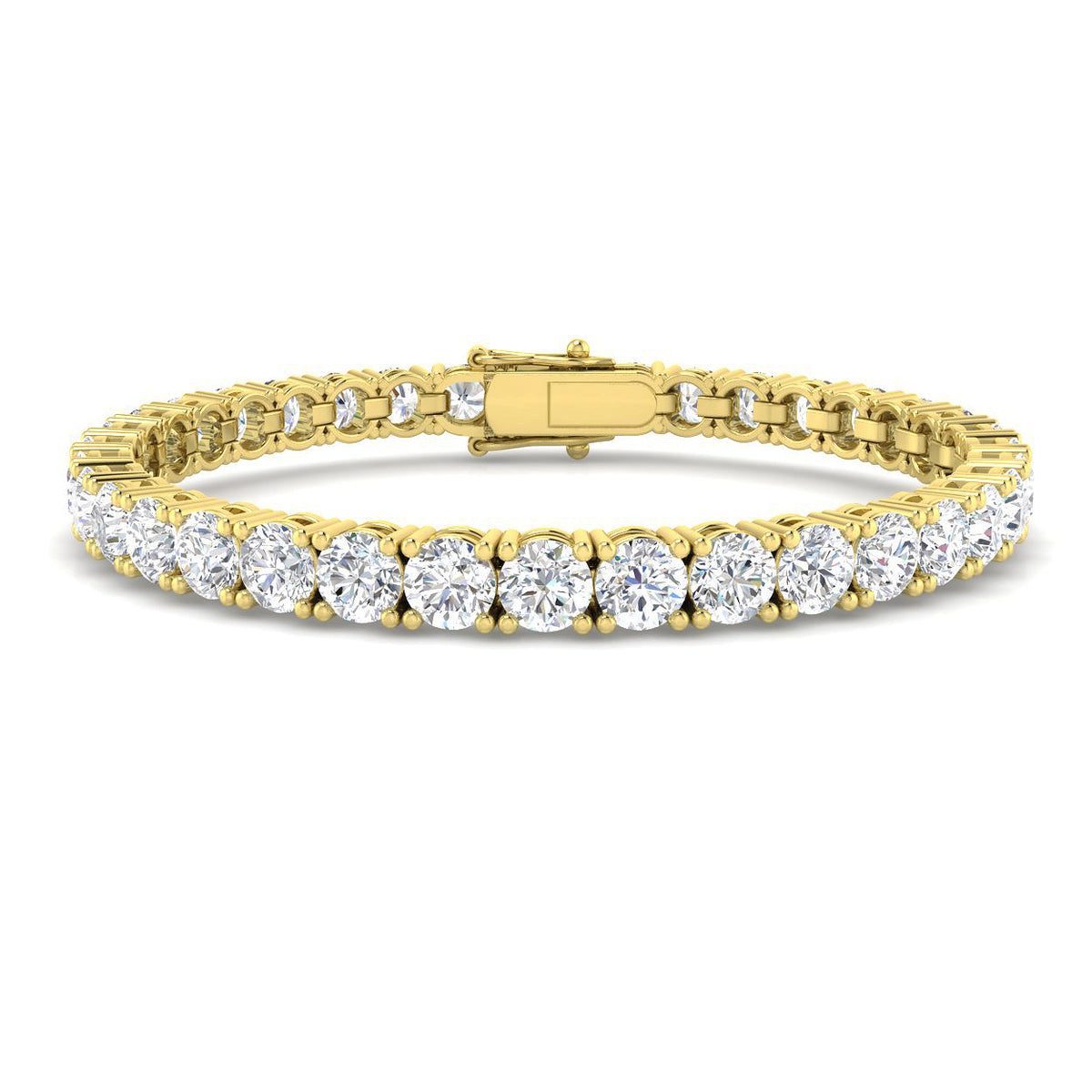 9ct Yellow Gold Round Lab Grown Diamond Bracelet 1