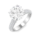 9ct White Gold Round Lab Grown Diamond Ring 1