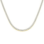9ct Yellow Gold Round Lab Grown Diamond Necklace 1