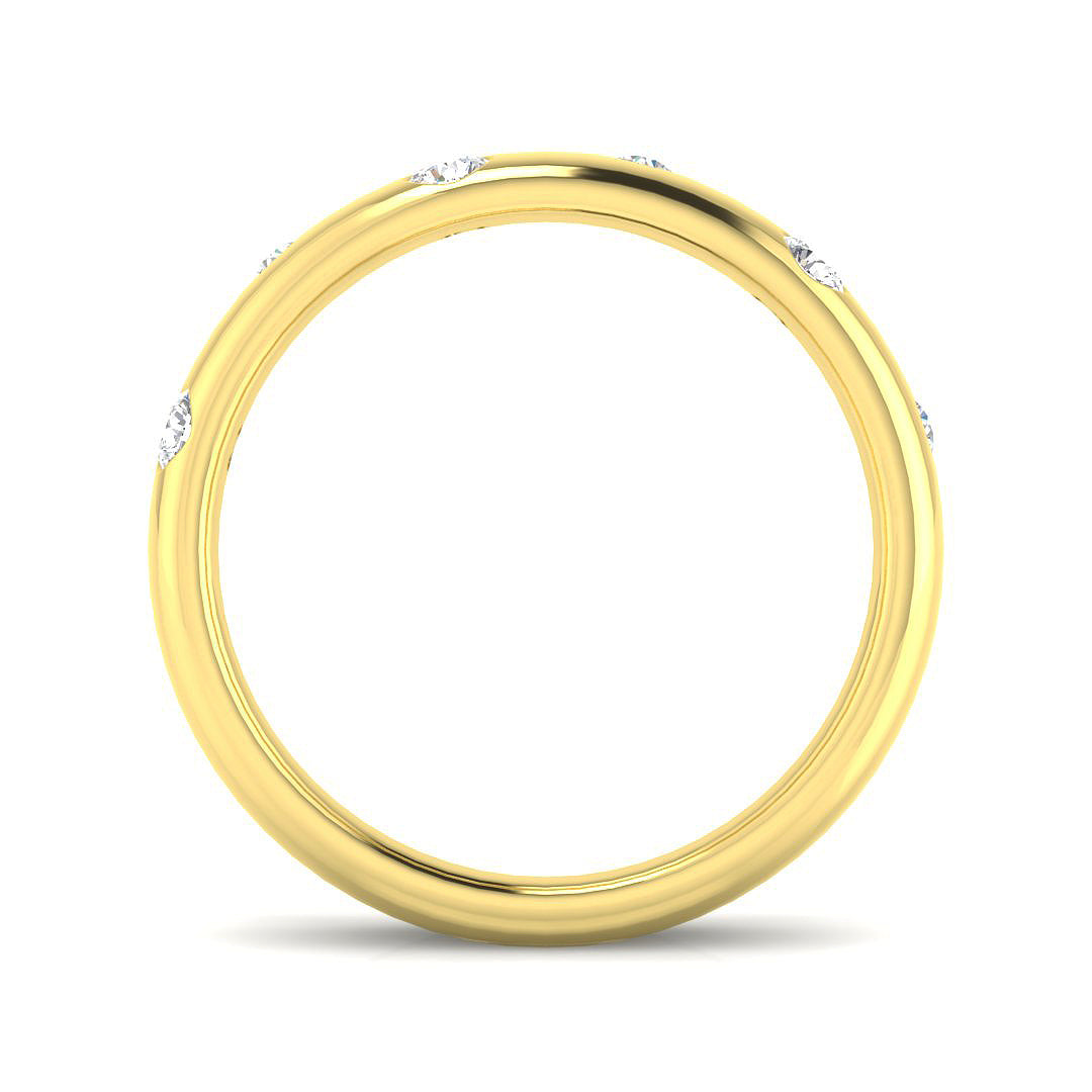 9ct Yellow Gold Round Lab Grown Diamond Ring 2