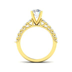 18ct Yellow Gold Round Lab Grown Diamond Ring 2