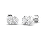 9ct White Gold Marquise Lab Grown Diamond Earrings 1