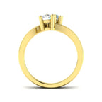 9ct Yellow Gold Round Lab Grown Diamond Ring 2