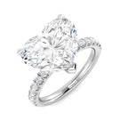 9ct White Gold Heart Lab Grown Diamond Ring 1