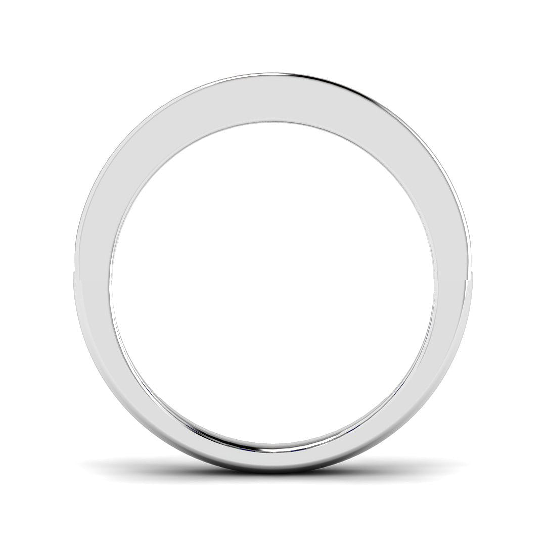Platinum Princess Blue Sapphire and Diamond Ring 2