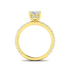 9ct Yellow Gold Oval Lab Grown Diamond Ring 2