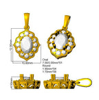 9ct Yellow Gold Oval Lab Grown Diamond Pendant 2