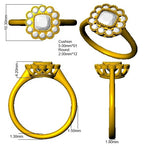 9ct Yellow Gold Cushion Diamond Ring 3