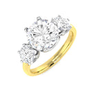 9ct Two Tone Round Cvd Old Cut Ring 1