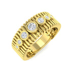 9ct Yellow Gold Round Lab Grown Diamond Ring 1