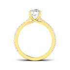 9ct Yellow Gold Round Lab Grown Diamond Ring 2