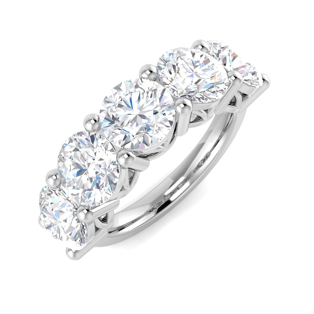 9ct White Gold Round Lab Grown Diamond Ring 1