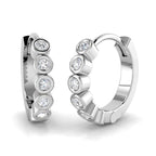9ct White Gold Round Lab Grown Diamond Earrings 1