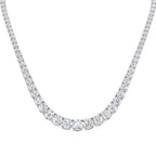 9ct White Gold Round Lab Grown Diamond Necklace 1