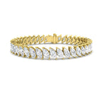 9ct Yellow Gold Marquise Lab Grown Diamond Bracelet 1