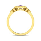 9ct Yellow Gold Oval Multi Sapphire and Diamond Ring 9