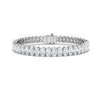 9ct White Gold Oval Lab Grown Diamond Bracelet 1