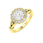 9ct Yellow Gold Round Cvd Old Cut Ring 1