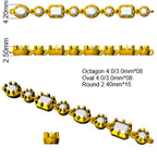 9ct Yellow Gold Emerald Cut and Oval Lab Grown Diamond Bracelet 2