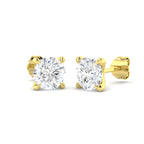 9ct Yellow Gold Round Lab Grown Diamond Earrings 1